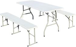 Heinner Set masa cu 2 banci plastic pliabile Heinner