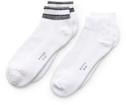 ecco Șosete ecco Classic Retro Low Cut 2-Pack Grey Malange/White EUR 39-42