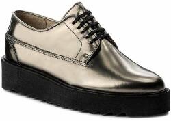Marc O'Polo Női Bőrcipő - Arany Derby fűzős félcipő - méret 36 - Metallic Champagne, természetes bőr felsőrész, vastag gumitalp, elegáns utcai lábbeli