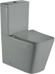 Welland Cono Rimless kompakt/monoblokk WC szett + soft-close slim WC ülőke (szürke) - pepita