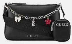 GUESS női mini crossbody táska Fiora Charm fekete