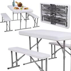 SPRINGOS étkezési készlet asztal + padok 105 x 65 x 69 cm (GF0096)