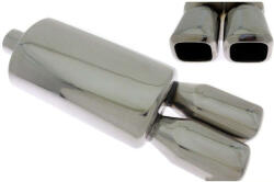 TurboWorks Dupla Kipufogóvég - Rozsdamentes Acél - 33 mm (TW-TL-011)