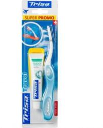 Trisa Travel Medium 622346 fogkefe, 9 ml-es, fogkrémmel