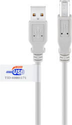 Goobay 50833 USB kábel USB 2.0 5 M USB A USB B 0, 48 Gbit/s Szürke (50833)