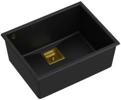  gránit mosogató DAVID 50 Black Arany dugó