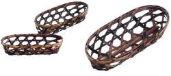  Bambusz Kosár Lukacsos Ovál Barna 208-40 - 18*8*H4cm