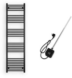 Nero Italia Törölközőszárító radiátor elektromos fűtőpatronnal 50 x 180 cm - Nero Italia AF-05-600W (fekete)