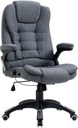 HomCom Ergonomikus irodai szék, állítható magasságú, poliészter/PP, 67 x 72 x 110-120 cm, szürke