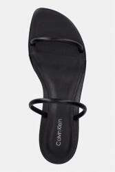 Calvin Klein сандали с тънък ток от кожа KITT HEEL SNDL DOUBLE STRAP LTH - answear - 113,42 лв