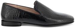 ECCO Anine Squared női mokaszin - kényelmes bőr slip-on cipő - méret 37 - fekete, természetes erezett bőr, Fluidform technológia, elegáns utcai lábbeli