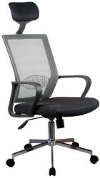 AKORD - Szürke Office Szék OCF-9, Állítható Magasságú, Hálós Háttámla, Modern Design, Ergonomikus Komfort, Terhelhetőség 125 kg, Stabil Syntetikus Alap (OCF-9/G)