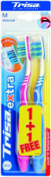 Trisa Extra Duo Medium fogkefék, 1 +1 INGYENES
