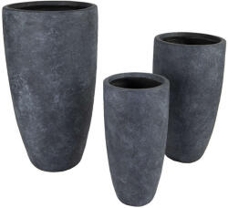  Alberta Vase Giant kompozit növénytartó grafit 34x66-56x100cm S3 (121104)