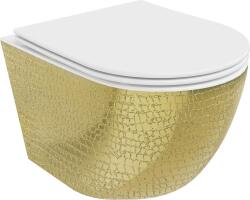 Mexen Lena Peremnélküli Fali WC - Duroplast - Arany/Fehér (5907709154490)