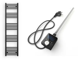 Nero Italia Törölközőszárító radiátor elektromos fűtőpatronnal 40 x 160 cm - Nero Italia AF-13-400W (fekete)