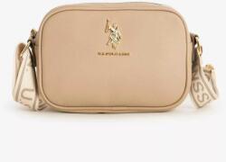 US Polo U. S. Polo Assn. női crossbody táska, barna arany részletekkel