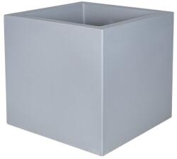  Fenice Cubo dupla falú szögletes műanyag növénytartó világosszürke 85x85x85cm (B12C04220140)