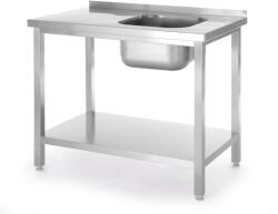 Hendi Mosogatóval és polccal, csavarozott, HENDI, Kitchen Termékcsalád, 800x600x(H)850mm (816998)
