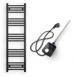 Nero Italia Törölközőszárító radiátor elektromos fűtőpatronnal 40 x 140 cm - Nero Italia AF-13-400W (fekete)