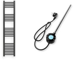 Nero Italia Italia S-400W Elektromos Törölközőszárító Radiátor - 30x140 cm, Fekete