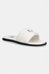 Tommy Jeans papuci cu toc plat pentru femei, din piele TJW SOFT PADDED CASUAL SLIDE PPY2-KLD02J_01X (EN0EN02950)