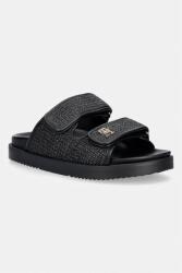 Tommy Hilfiger papuci pentru femei DOUBLE STRAP RAFFIA SANDAL PPY2-KLD00I_99X (FW0FW09122)