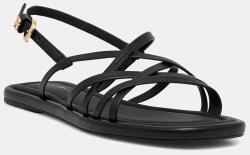Tommy Hilfiger sandale pentru femei, din piele FLAT STRAPPY SANDAL LTH PPY2-OBD02K_99X