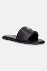 Tommy Jeans papuci cu toc plat pentru femei, din piele TJW SOFT PADDED CASUAL SLIDE PPY2-KLD02J_99X