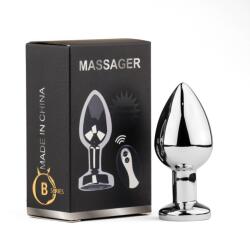 B-Series Plug anal vibrator metalic, cu telecomandă, 10 moduri, USB (ATR-64-00202)