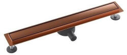 aquasan Premium zuhanyfolyóka 500 mm rose gold rozsdamentes ráccsal, 360°-os szifonnal (AQS-PRG-500)
