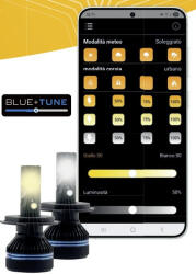 Phonocar 07537 H7 LED autóizzó Bluetooth vezérléssel, 12/24V, 5000 lm, állítható színhőmérséklet, off-road - autoalkatreszaruhaz