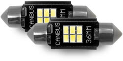 Phonocar 07702 Professzionális LED izzó C5W 36mm 12V IP65, tiszta fehér fény, prémium autós világítás