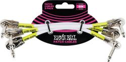 Ernie Ball 6052 Patch kábel pack, lapos pipás 15 cm, fehér