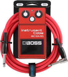 BOSS BIC-10A-RD egyenes-pipa hangszerkábel - 3 méter - piros