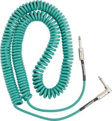 Fender Contour 30 Coiled Cable Sherwood Green - 9 méter hangszerkábel