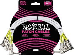 Ernie Ball 6055 Patch kábel pack, pipás 30 cm, fehér