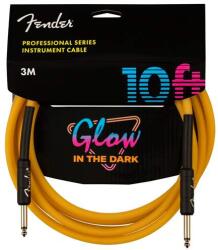 Fender Professional Glow in the Dark Orange egyenes végű hangszerkábel 3 m