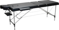 INLEA Masă de masaj pliabilă Relax Pro, cu trei secțiuni și picioare din aluminiu - neagră (IN16-0012)
