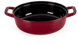 Luigi Ferrero Tigaie din fontă emailată Luigi Ferrero Opera FR-3480, 3.5 L, 34 x 26.8 x 8 cm, fără capac, roșie