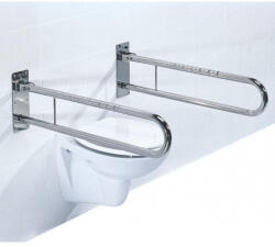  Felhajtható króm-acél fali WC kapaszkodó 60 cm