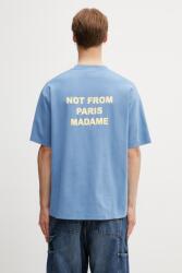 Drôle de Monsieur T-shirt férfi pamut Le T-shirt Slogan - kék S