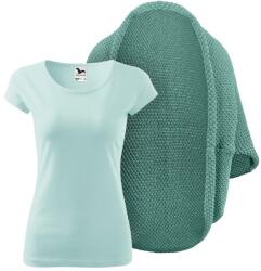 Bontis Set damă: Cardigan tricotat și tricou - Mentă / frost | XL (set-L497/MAL122_12/frost_XL)