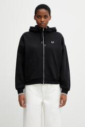 Fred Perry cipzáras melegítőfelső női pamut - fekete 38