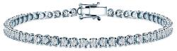 SAVICKI Тенис гривна, бяло злато 585, бели сапфири 2.700К. 3.2mm. 18cm
