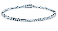 SAVICKI Тенис гривна, бяло злато 585, бели сапфири 1.660К. 2.3mm. 19cm