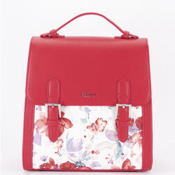 Diana&Co Rucsac rosu cu imprimeu floral DHJ731-3 M11 (DHJ731-3RED)