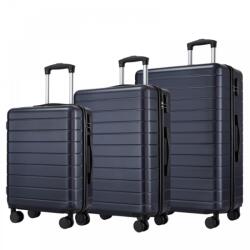 Konofactory Kék elegáns műanyag bőröndszett „Hawai - M, L, XL (S2691set3in1-navy-HU)