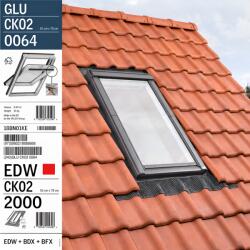 VELUX Fereastra VELUX 55X78 GLU 0064 + Rama EDW 2000 (VELUX GLU CK02 0064 + EDW 2000)