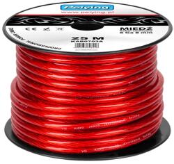 Peiying Cablu de alimentare 6GA din cupru, rosu, 25 m (13, 92 mm2) (KAB0703A)